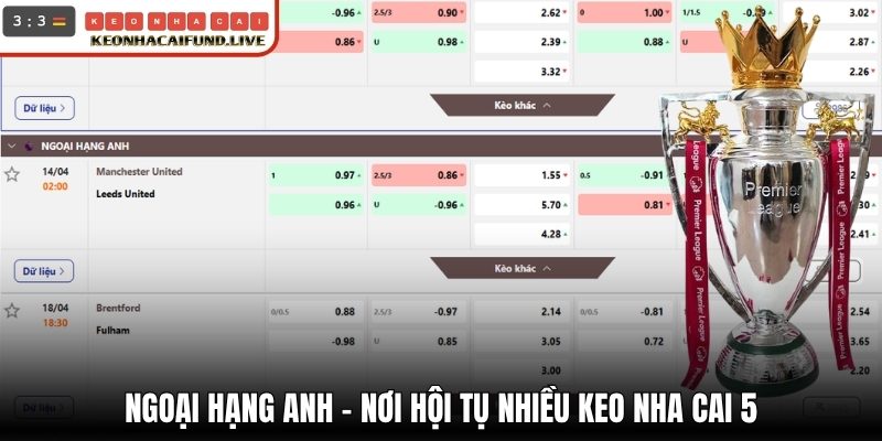 Ngoại hạng Anh – Nơi hội tụ nhiều keo nha cai 5 biến động mạnh